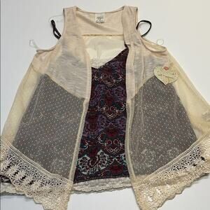 SELF ESTEEM Womens Small Paisley Lace Camisole Set